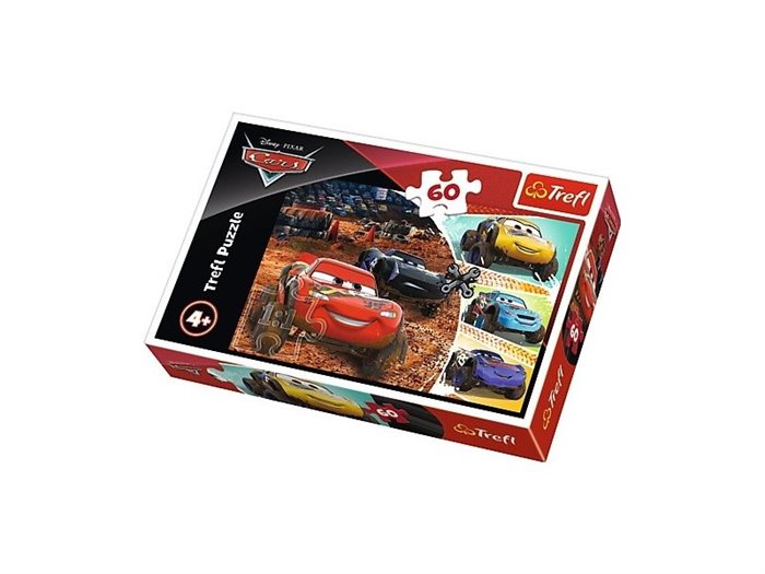 Puzzle | Cars, Lightning McQueen | 60 Brikker |