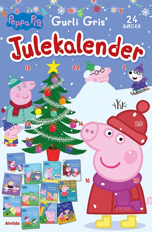 Peppa Pig - Gurli Gris' julekalender med 24 billedbøger 