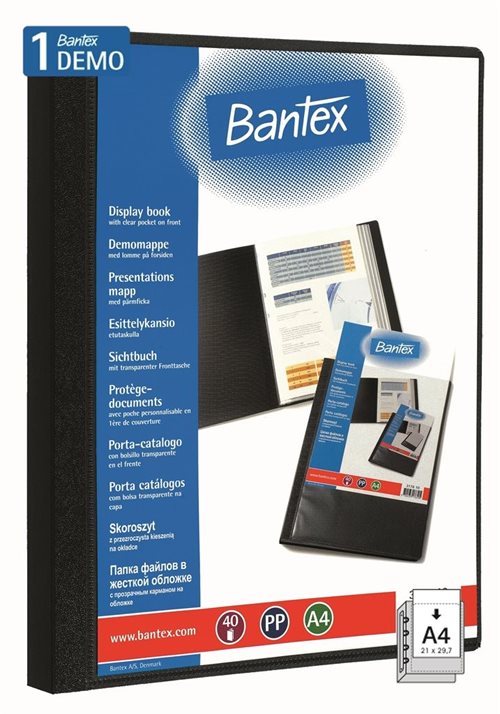 Bantex Demomappe med indstik | 40 Lommer | A4 |