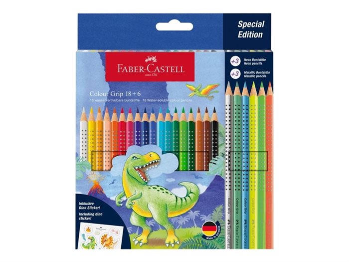 Faber-Castell farveblyanter | Grip 2001 | akvarel Dinosaur 18+6 |