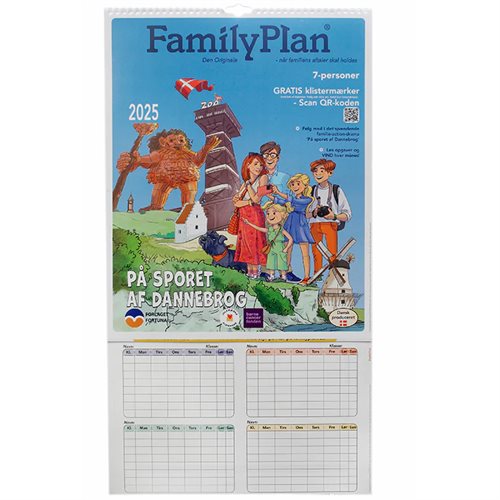 Familiekalender | FamilyPlan Classic - 7 Personer | 2025 |