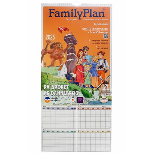 Familiekalender | FamilyPlan Classic - 5 Personer | 2025 |