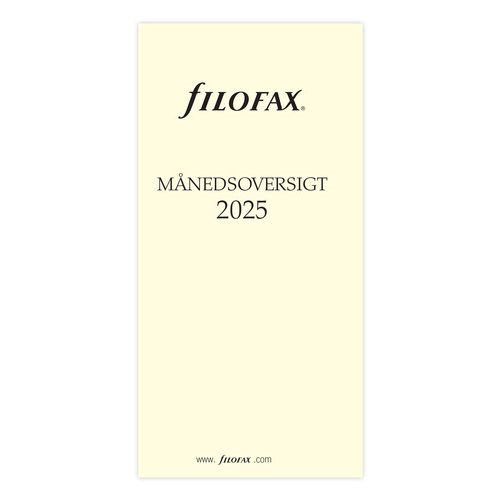 Filofax | Månedsoversigt Personal | 2025 |