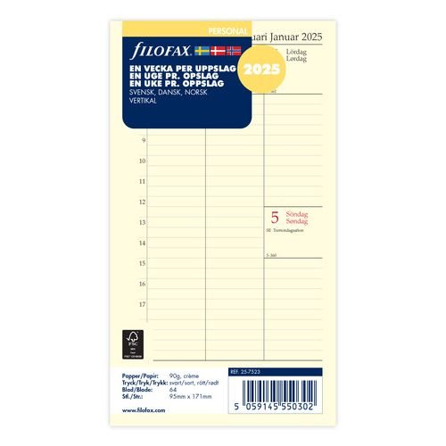 Filofax | Refill Personal | 2025 |