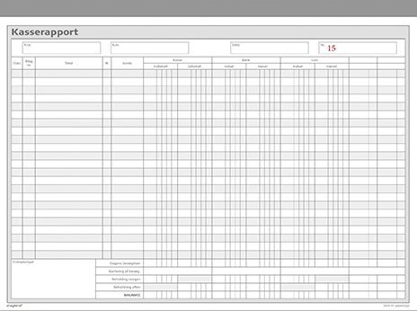 Kasserapport kasse-bank-giro | 2x50 sider med kopi |