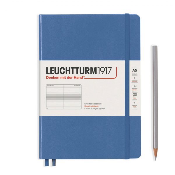 Leuchtturm 1917 A5 Notesbog Denim med linjer 