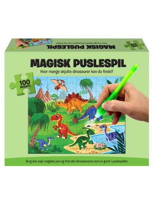 Magisk puslespil dinosaur - 100 Brikker