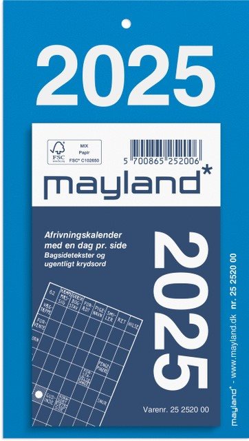 Mayland | Afskrivningskalender | 2025 |