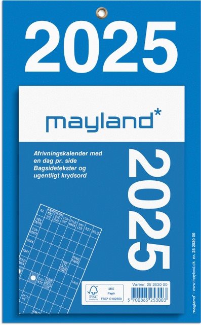 Mayland | Kontor afrivningskalender | 2025 |