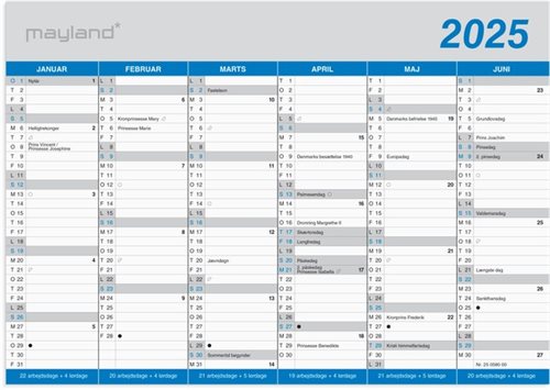 Mayland | Kontorkalender 2025 | klassisk A5 |