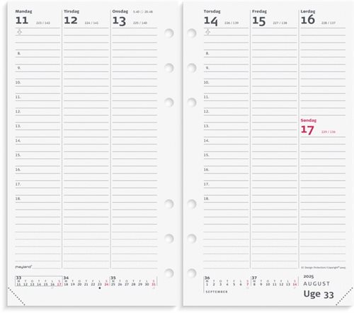 Mayland | System PP ugekalender højformat | 2025 | Refill |