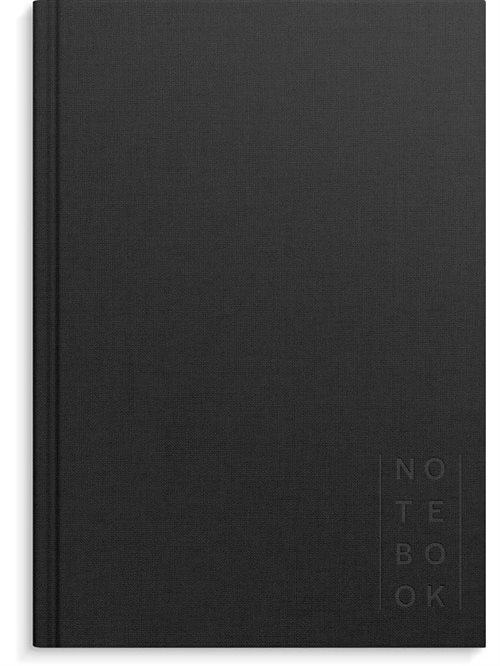 Notebook Textile black unlined A5 