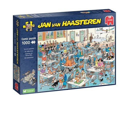 Puslespil | Jan van Haasteren - Katte udstillingen | 1000 Brikker |