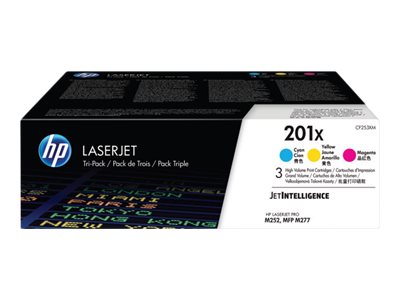 Color LaserJet 201X toner 3-pack (Cyan/Magenta/Yellow)