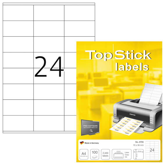 Etiketter TopStick 70x36mm (100)