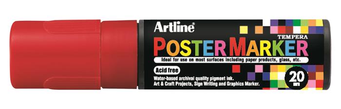 Poster Marker Artline 20 rød