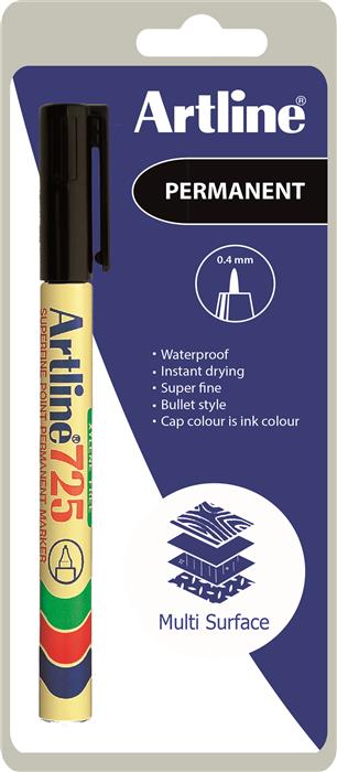 Marker Artline 725 Superfine 0.4 sort 1/Blister