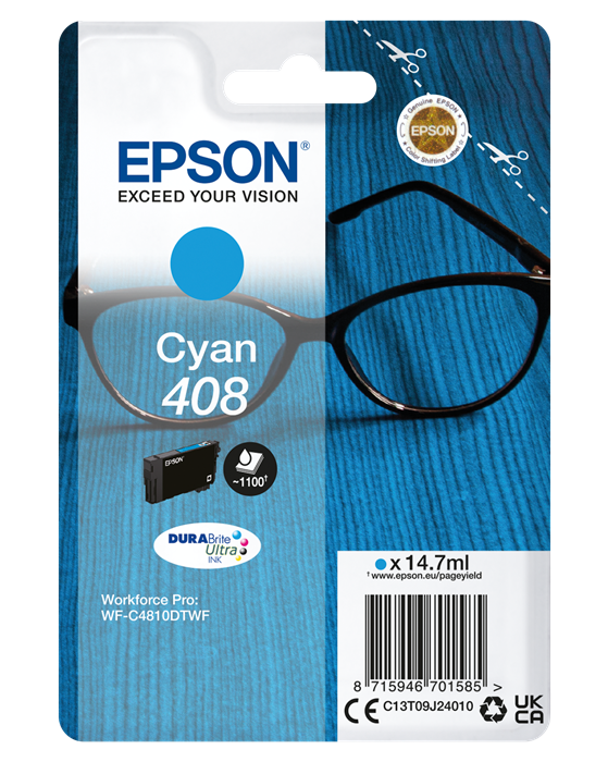 Epson 408 Cyan Ink cartridge