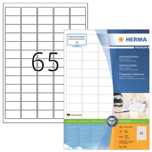 Herma etiket Premium A4 100 38,1x21,2 (6500)