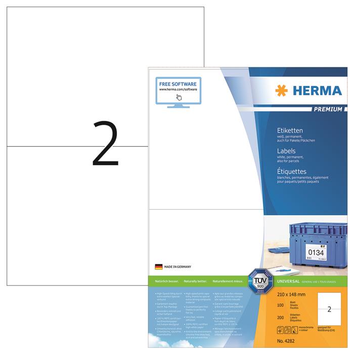 Herma etiket Premium A4 100 210x148 (200)