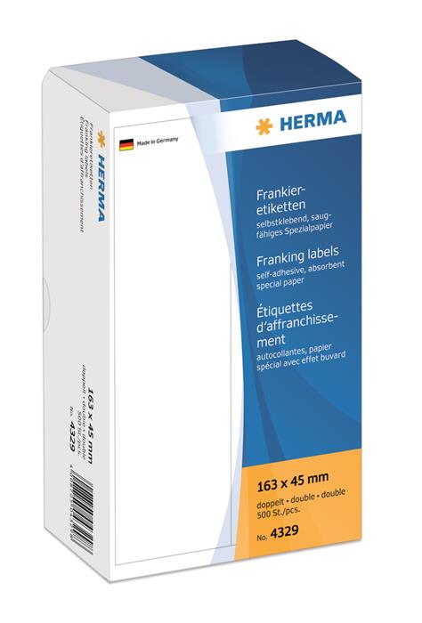 Herma etiket frankering dobbel 163x45 (500)