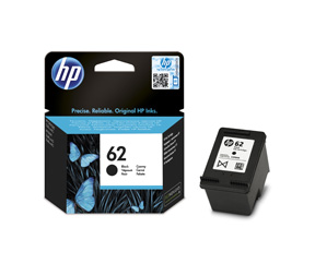 HP 62 black ink cartridge, blistered