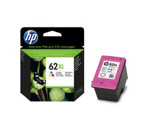 HP 62 XL color ink cartridge, blistered