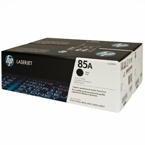 LaserJet 85A black toner, (2) dual-pack