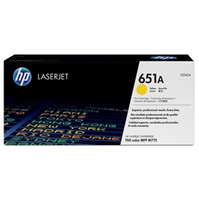 Color LaserJet 651A yellow toner