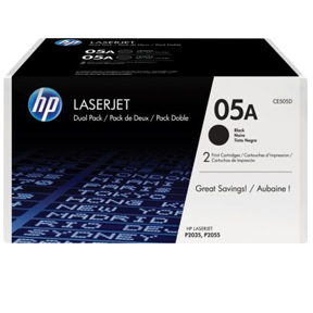 LaserJet 05A black 2-pack toner