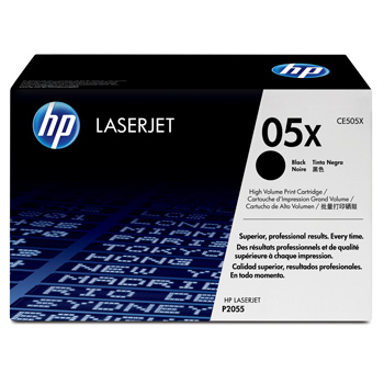 LaserJet 05X black toner (2) dual-pack