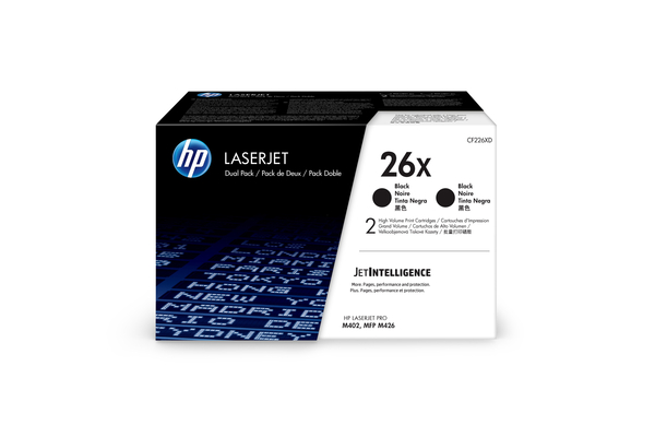 LaserJet 26X black toner dualpack