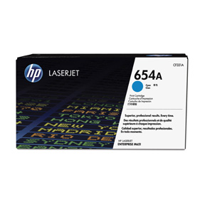 Color laserjet 654A cyan toner cartridge