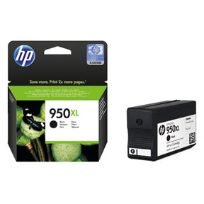 HP 950 XL black ink cartridge, blistered