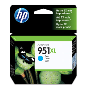 HP 951 XL cyan ink cartridge, blistered