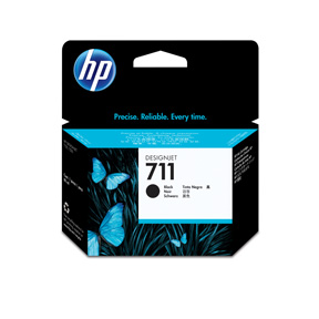 HP 711 black ink cartridge, 80 ml