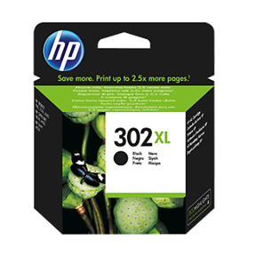 HP 302 XL black ink cartridge, blistered