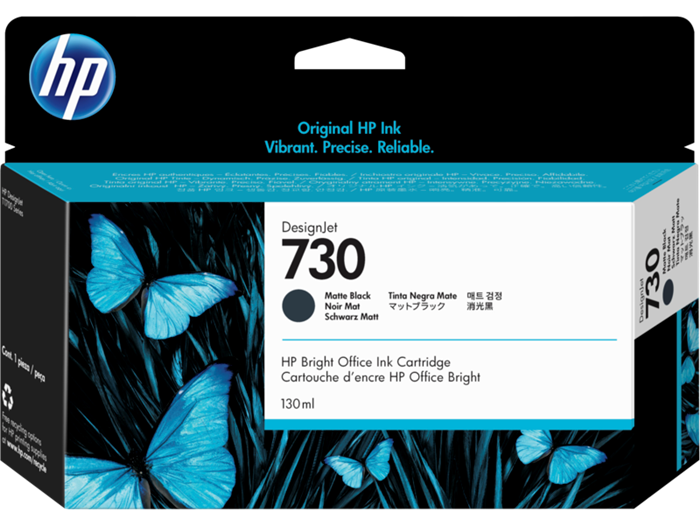 HP HP 730 130 ml. Matte Black DesignJet Ink Cartridge