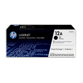 LaserJet 12A black toner (2) dual-pack