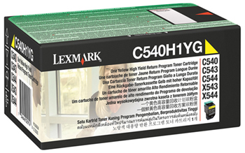 C540/C543/C544 toner yellow return 2K