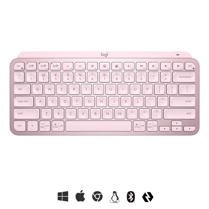 MX Keys Mini Minimalist Wireless Keyboard, Rose (Nordic)