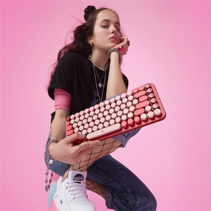 POP Keys Wireless Keyboard, Heartbraker Rose (Nordic)