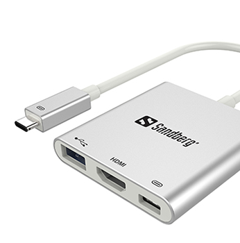 USB-C Mini Dock HDMI+USB, White