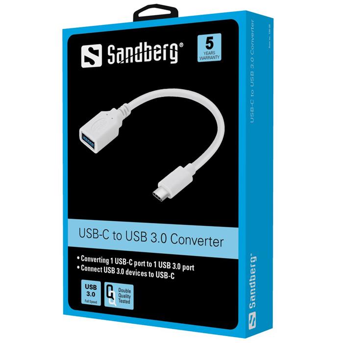 USB-C to USB 3.0 Converter, White