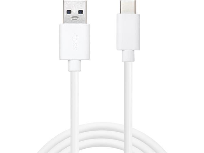 USB-C to USB-A 2.0 Cable SAVER, White (1m)