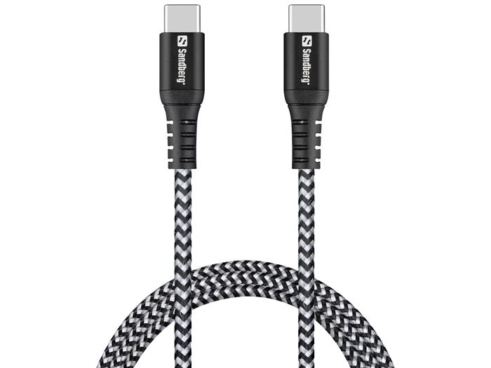 USB-C to USB-C Cable Survivor, Black/White (1m)