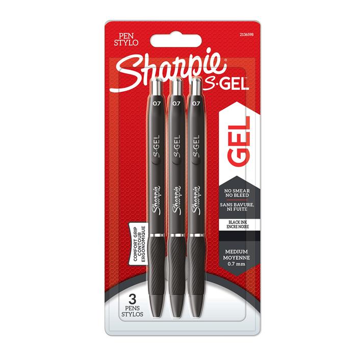 Gelpen Sharpie S-Gel 0,7 blister sort (3)