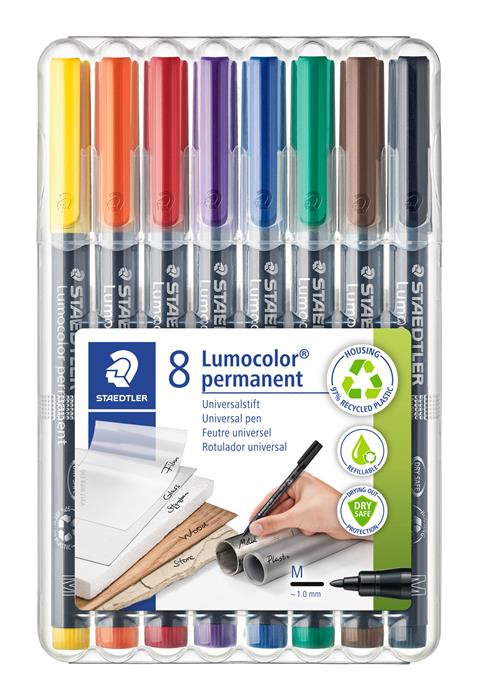 Marker Lumocolor Perm 1,0mm ass (8)