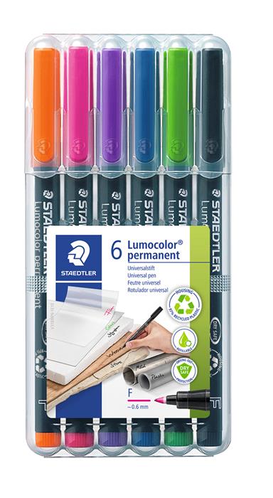 Marker Lumocolor Perm 0,6mm ass (6)