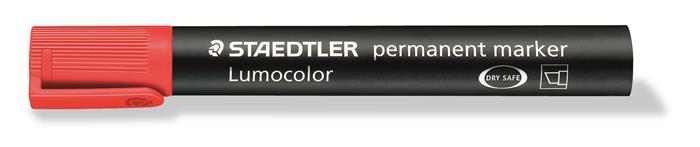 Marker Lumocolor Perm skrå 2-5mm rød